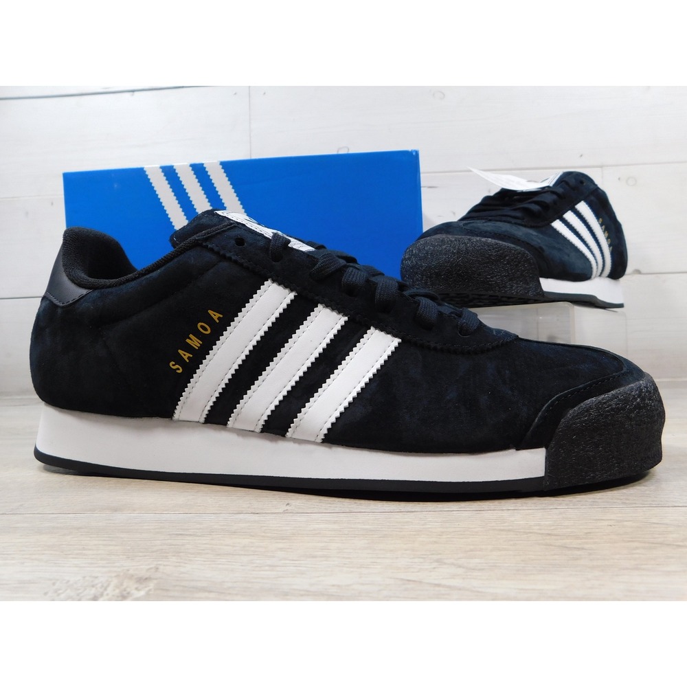Adidas Samoa Black White Nubuck Sneakers JR3778 Mens Size 12 Low Top Casual